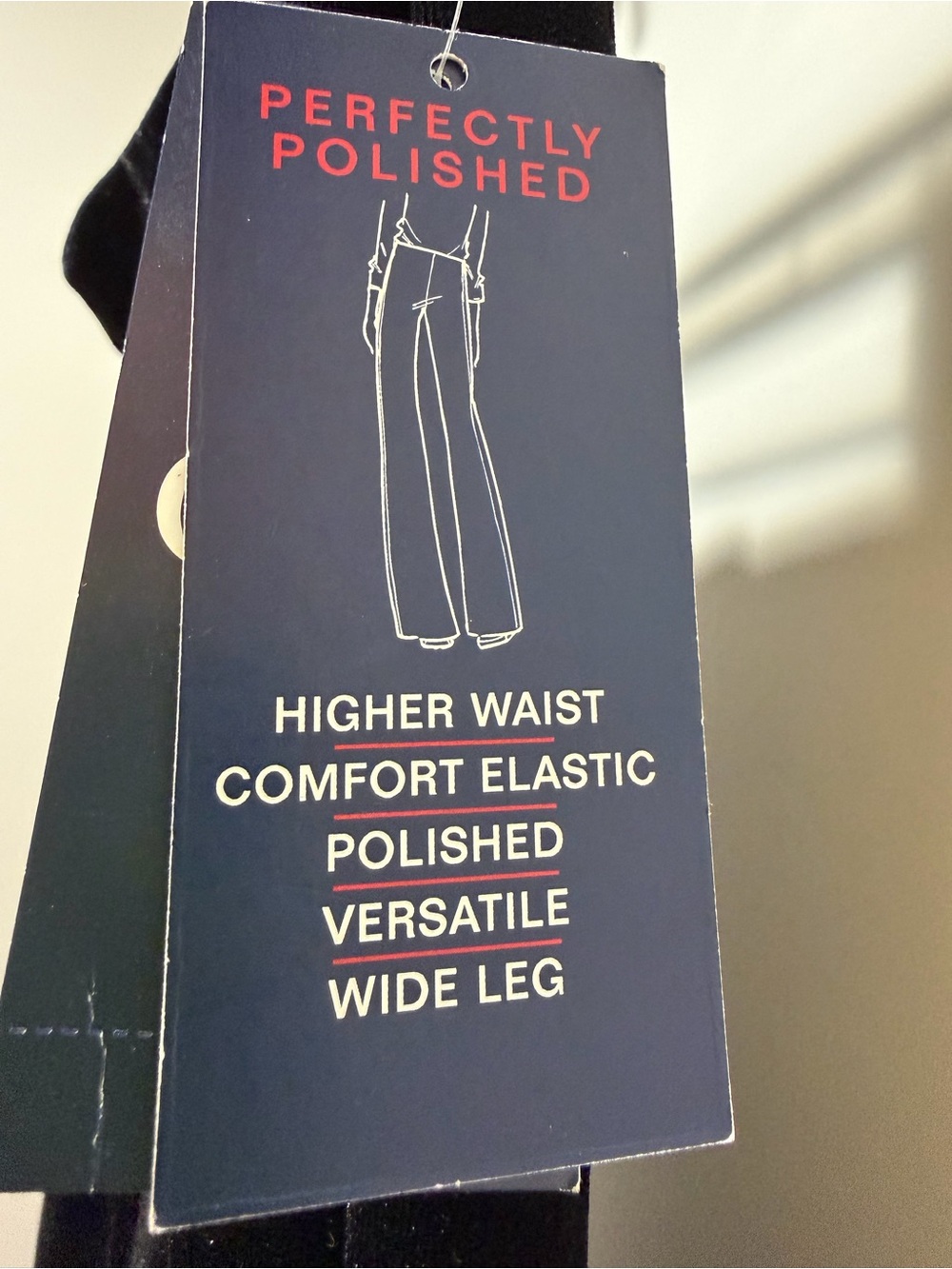 Chaps Black Smooth Velvet Straight Leg Pants - Picture 3 of 6